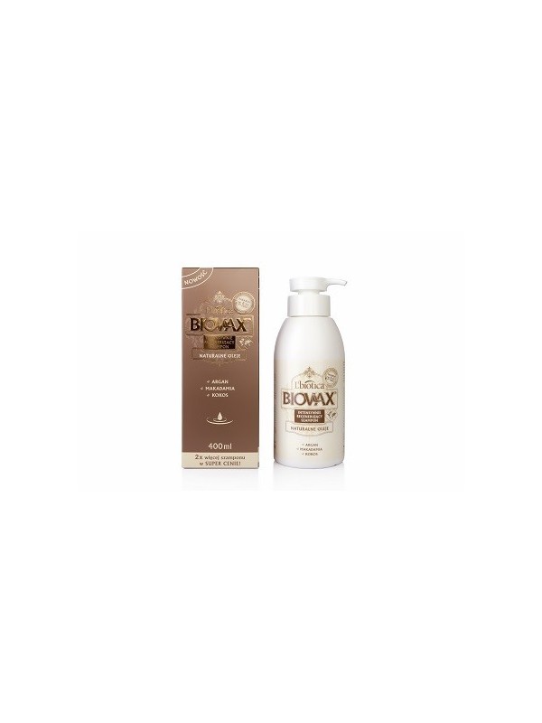 L'biotica BIOVAX Natural Oils Hair Shampoo Argan, Macadamia and Coconut 400 ml