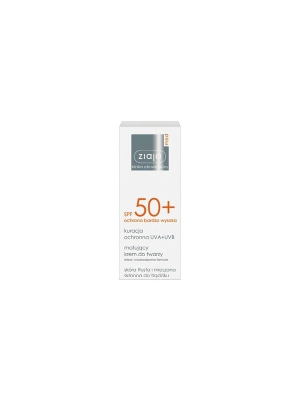 Ziaja Med Beschermende behandeling Matterende gezichtscrème SPF50 + 50 ml