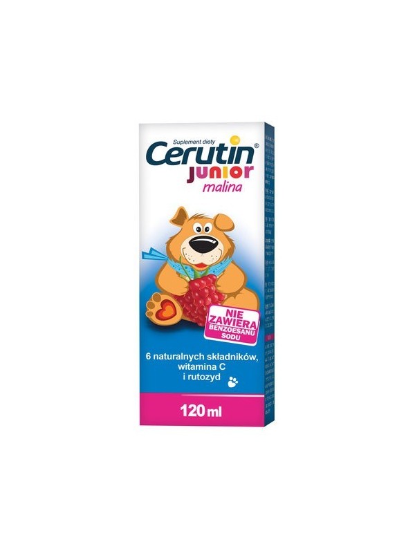 Cerutin Junior Siroop voor kinderen vanaf 3 jaar aardbei 120 ml