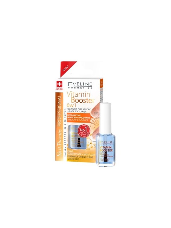 Eveline Vitamin Booster nagelconditioner + nagellakbasis 6 in 1 12 ml