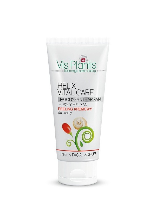 Vis Plantis Helix Vital Care Kremowy peeling do twarzy z filtratem śluzu ślimaka 75 ml