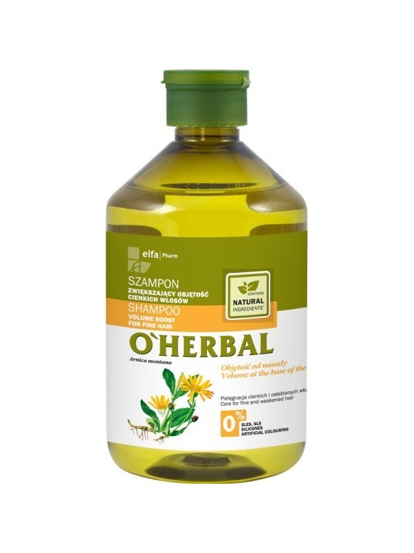 O'Herbal Szampon do włosów zwiększający objętość cienkich włosów z ekstraktem z arniki 500 ml