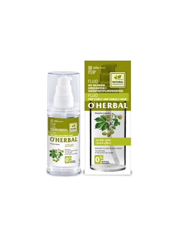 O'Herbal Fluid voor krullend en ongedisciplineerd haar met hopextract 50 ml