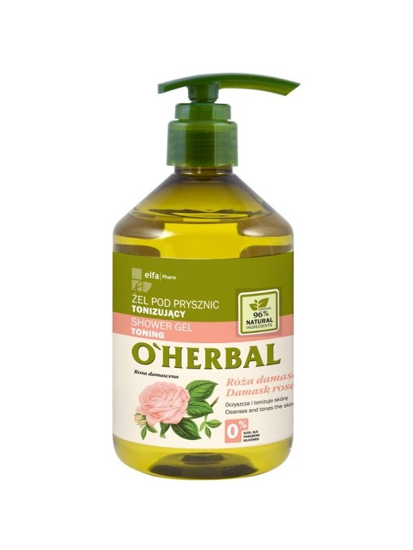 O'Herbal Toning SHOWER GEL with damask rose extract 500 ml