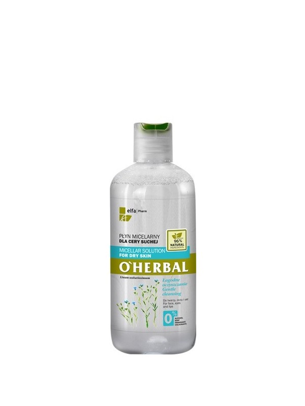 O'Herbal MICELLAIR WATER voor de droge huid met vlasextract 250 ml