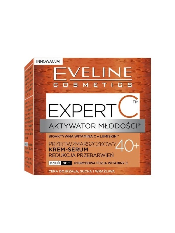 Eveline Expert C Youth Activator anti-wrinkle cream- serum reduction of discolorations 40+ day/night 50 ml