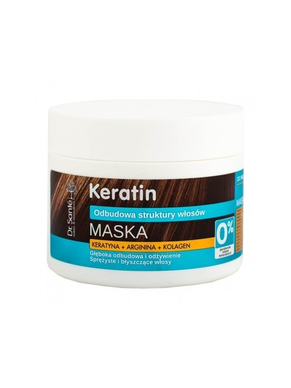 Dr. Santé Keratin Hair Маска для волосся з кератином, аргініном і колагеном для тьмяного і ламкого волосся 300 мл