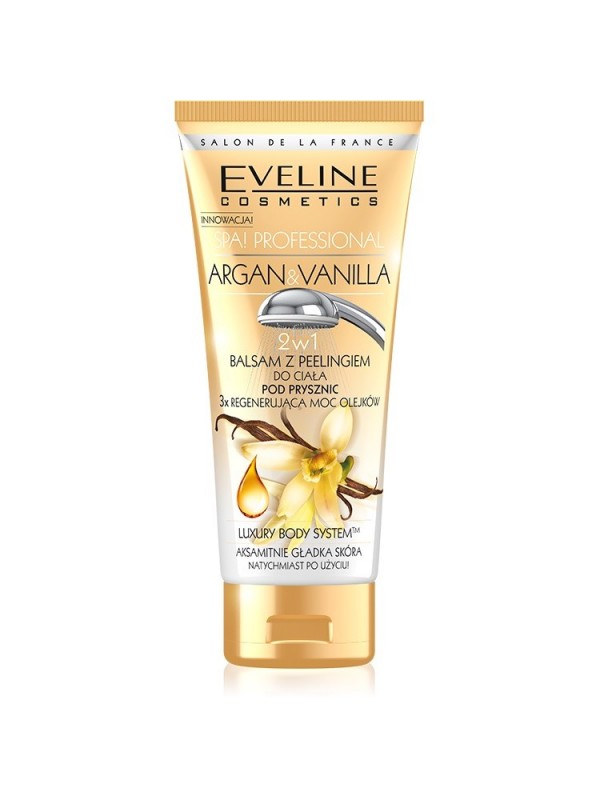 Eveline Body SPA peeling + бальзам Argan Vanilla 200 мл