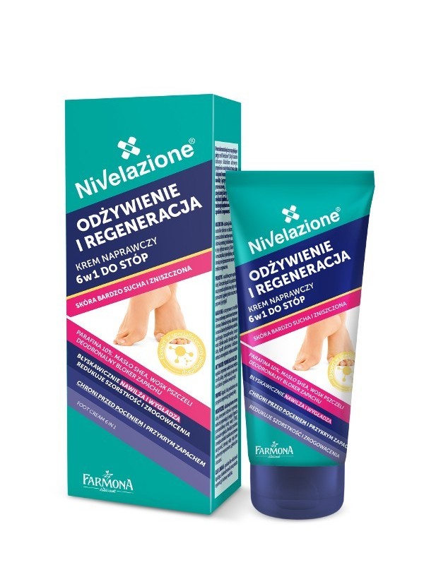 Farmona Nivelazione VOEDING EN REGENERATIE herstelcrème 6in1 voor voeten 75 ml