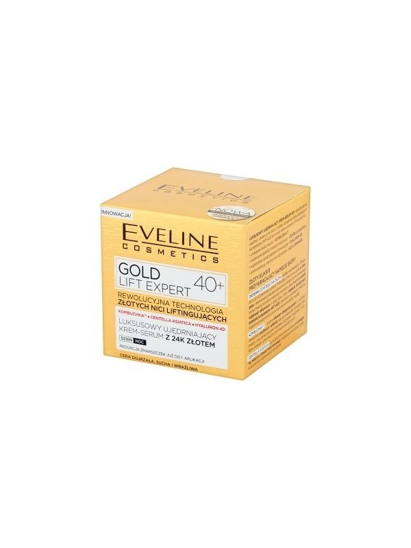 Eveline Gold Lift Expert Luxurious зміцнююча крем- serum з 24-каратним золотом день/ніч 40+ 50 мл