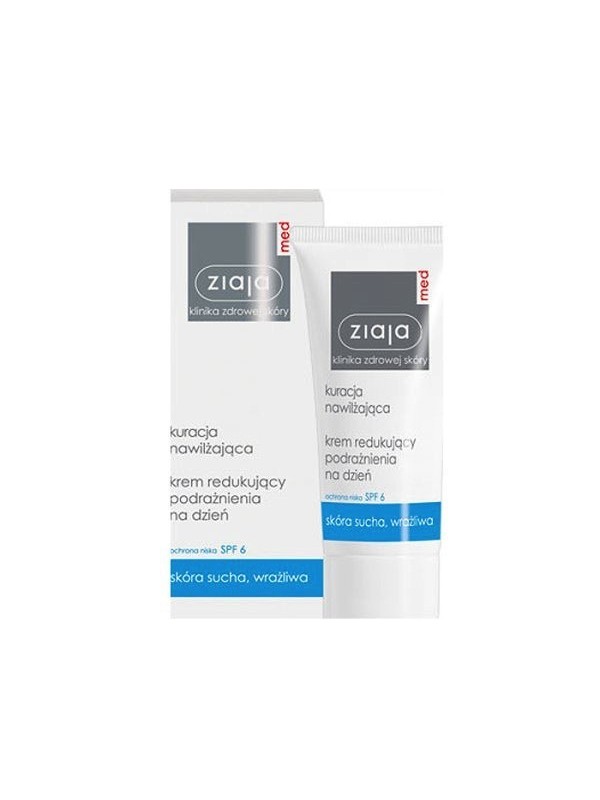 Ziaja Med Moisturizing treat Крем для обличчя, що зменшує роздратування на день SPF 6 50 мл