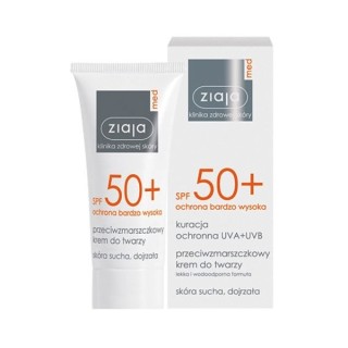 Крем для обличчя Ziaja Med SPF 50+ проти зморшок для сухої шкіри 50 мл Крем для обличчя Ziaja Med SPF 50+ проти зморшок для сухої шкіри 50 мл