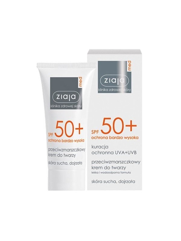 Ziaja Med SPF 50+ Anti-rimpel gezichtscrème voor de droge huid 50 ml