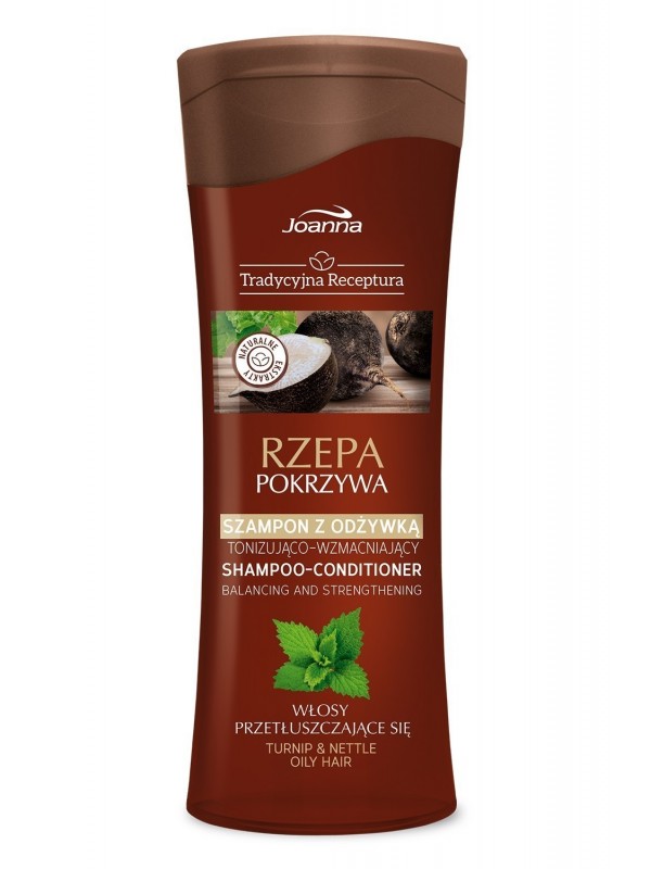 Joanna Traditional Recept Shampoo met haarconditioner Raap en brandnetel 300 ml