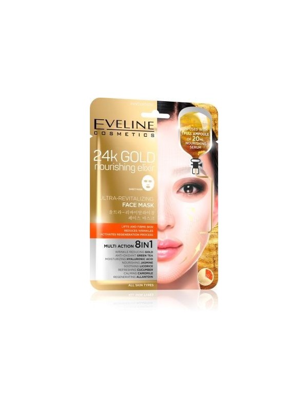 Eveline intensively revitalizing sheet mask Golden Nourishing Elixir 24k GOLD