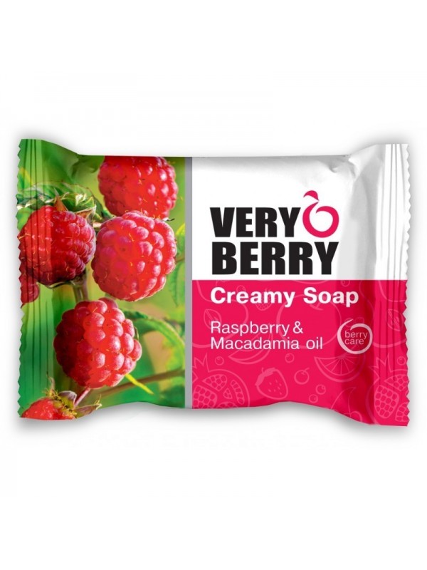 Very Berry - Kremowe mydło Raspberry & Macadamia oil 100 g