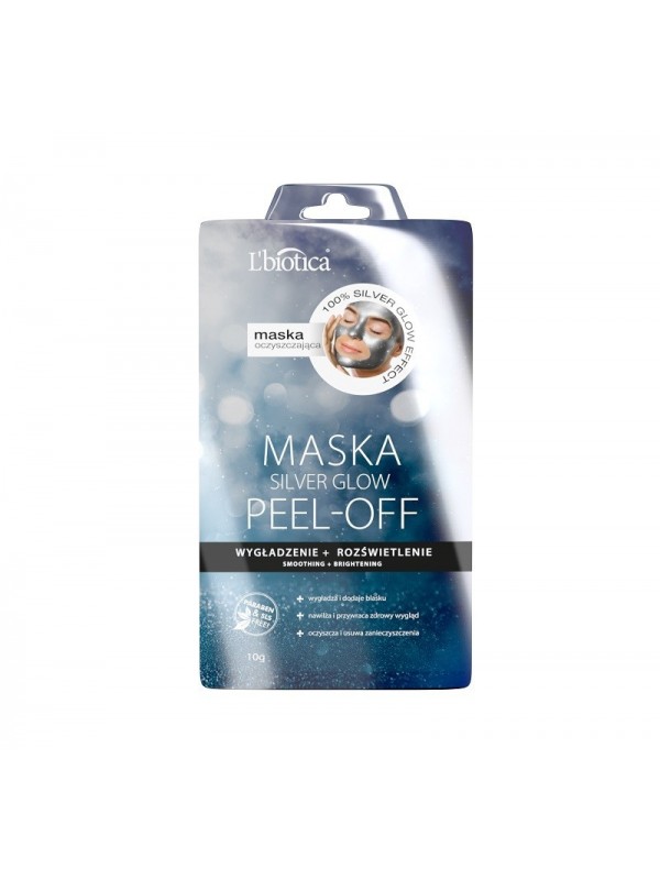 L'biotica PEEL-OFF MASK SILVER GLOW РОЗГЛАДЖЕННЯ-ОСВІТЛЮЮЧА 10 г