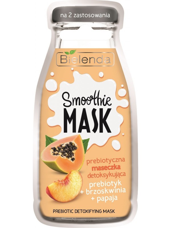 Bielenda Smoothie Mask ontgiftend masker Prebiotisch + Perzik + Papaja 10 g