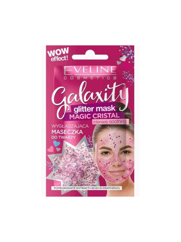 Розгладжуюча маска для обличчя Eveline Glitter Mask Pink 10 мл