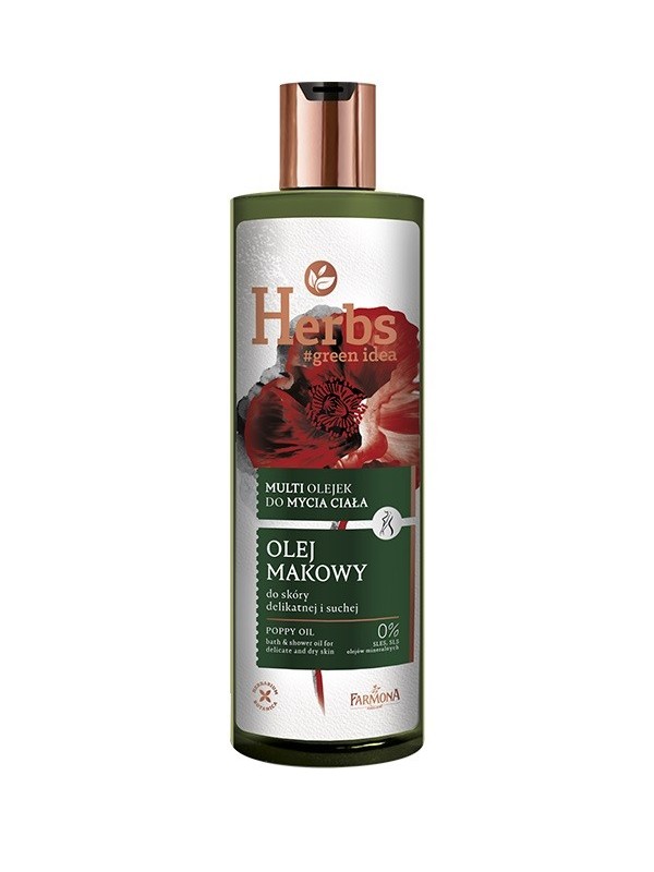 Farmona Herbs Multi Body Wash Oil Maanzaadolie voor de gevoelige en droge huid 400 ml