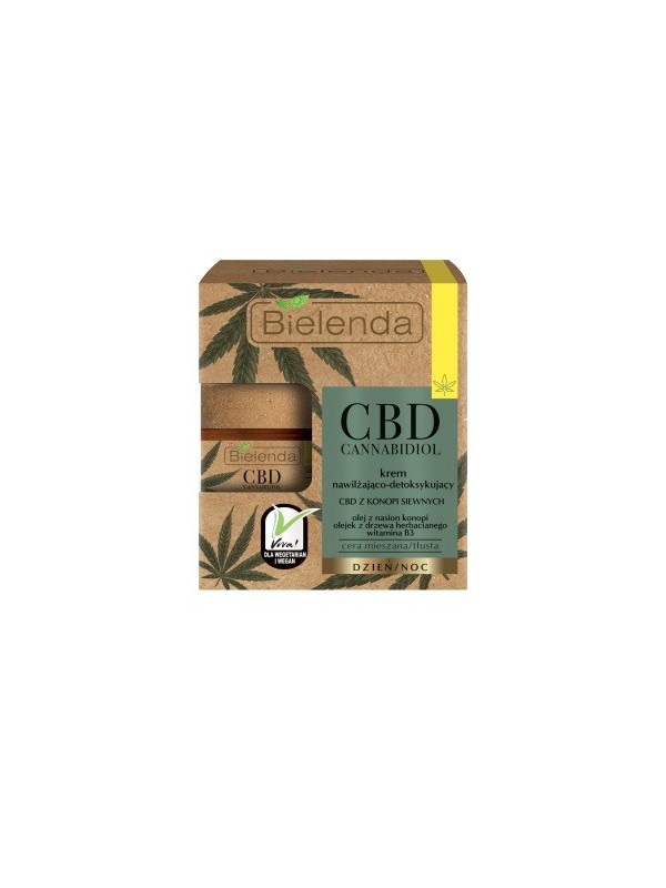 Bielenda CBD Cannabidiol Зволожуючий та детоксикуючий крем з CBD з конопель для комбінованої/жирної шкіри 50 мл