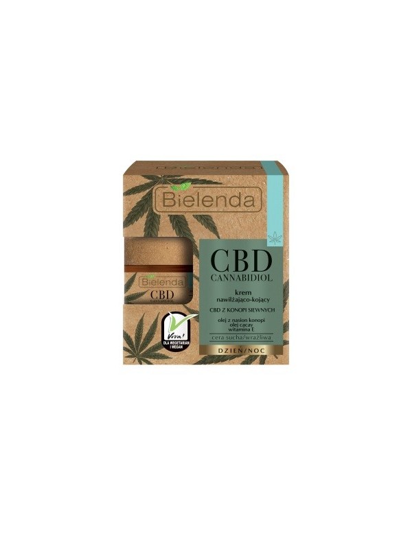 Bielenda CBD Cannabidiol Зволожуючий і заспокійливий крем з CBD з конопель для сухої / чутливої шкіри 50 мл