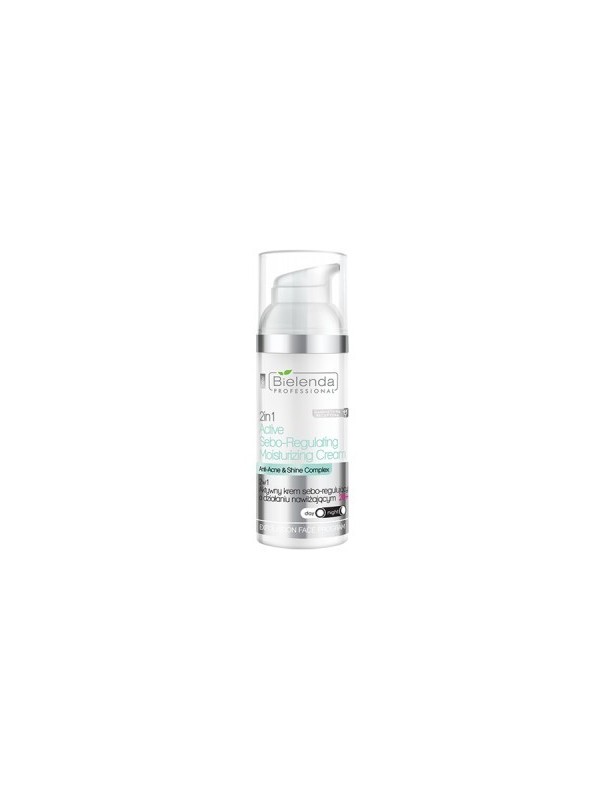 Bielenda Professional Anti-Acne Program 2in1 Actieve talgregulerende crème met hydraterende werking +20 50 ml