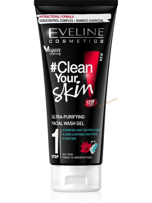 Eveline Clean Your skin ultra-reinigende gezichtsgel 200 ml