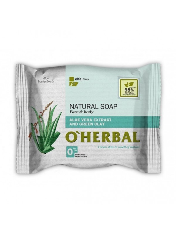 O'Herbal Natural Soap with aloe extract and green clay 100 g