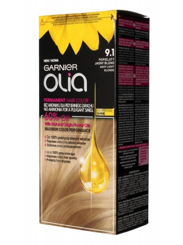 Фарба для волосся Garnier Olia /9.1/ Дуже світлий попелястий blond