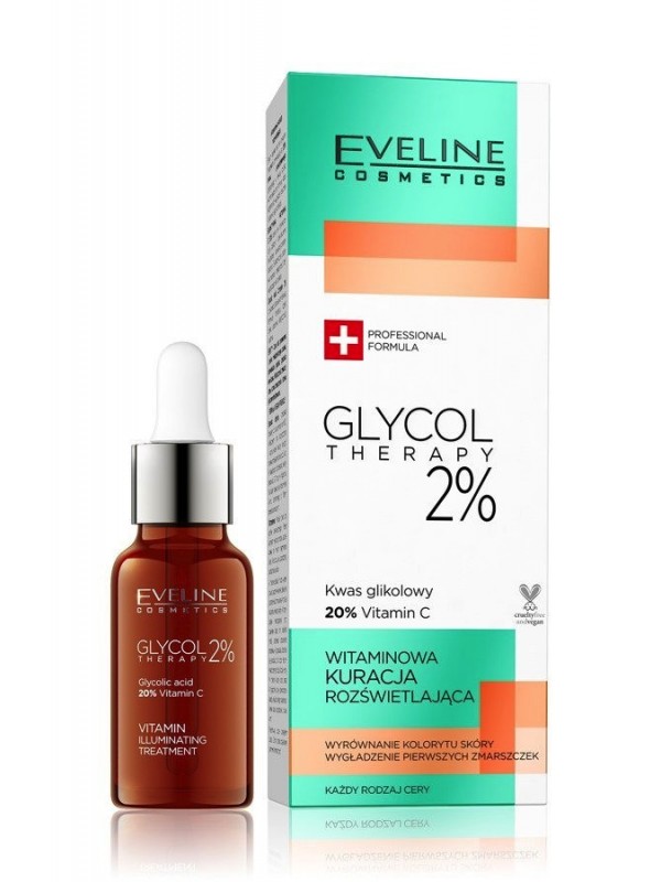 Eveline Glycol Therapy 2% Witaminowa Kuracja rozświetlająca 18 ml