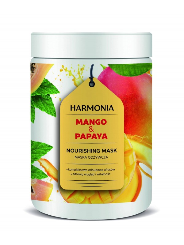 Поживна маска для волосся Mango і папайї Harmonia 1000 мл