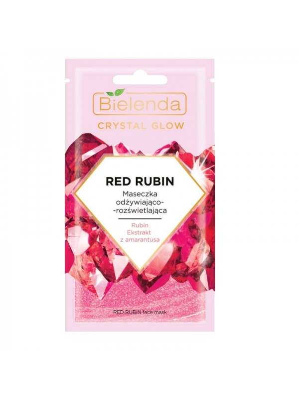 Bielenda Crystal Red Rubin Поживна та освітлююча маска для обличчя 8 г