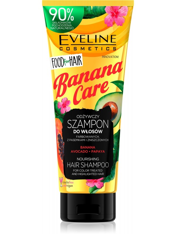 Шампунь для волосся Eveline Food BANANA Nourishing Hair Shampoo 250 мл