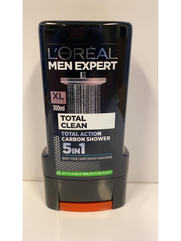 Чоловічий гель для душу Loreal Men Expert Total Clean 300 мл