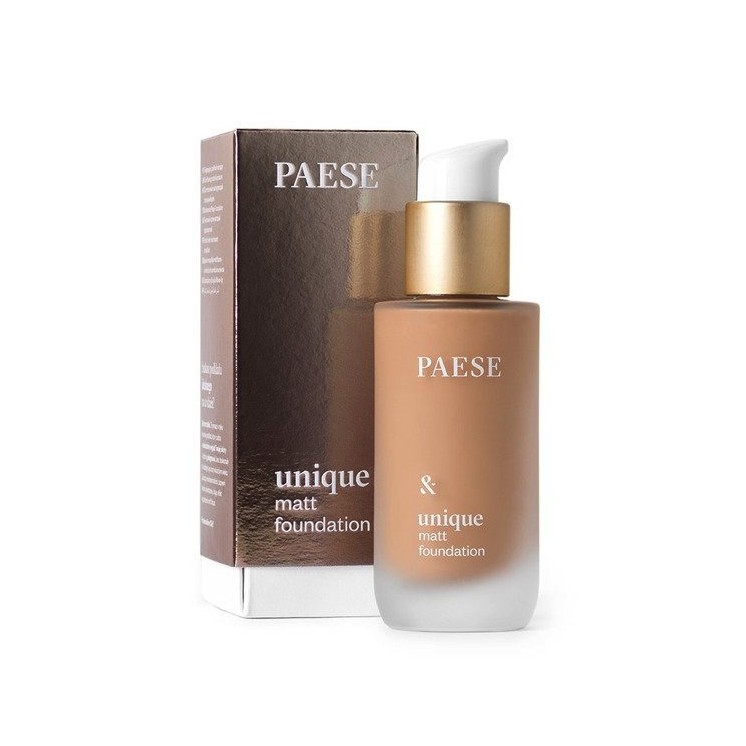 Fond de teint mat Paese Unique Matt Foundation 608C Beige Golden 30 ml