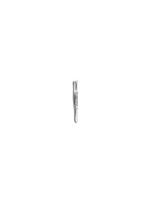 Donegal Angled Eyebrow tweezers silver 1 piece