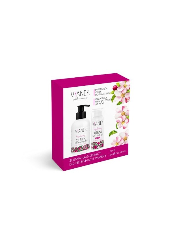 Vianek Soothing Facial Set Заспокійлива олія для зняття макіяжу 150 мл + Заспокійливий нічний крем 50 мл + Заспокійлива маска