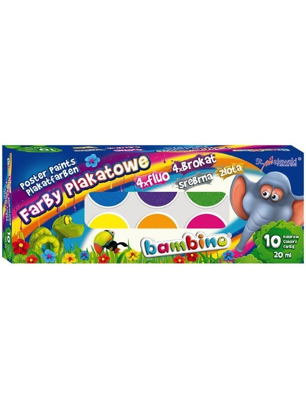 BAMBINO Farby plakatowe 10 kolorów 20 ml