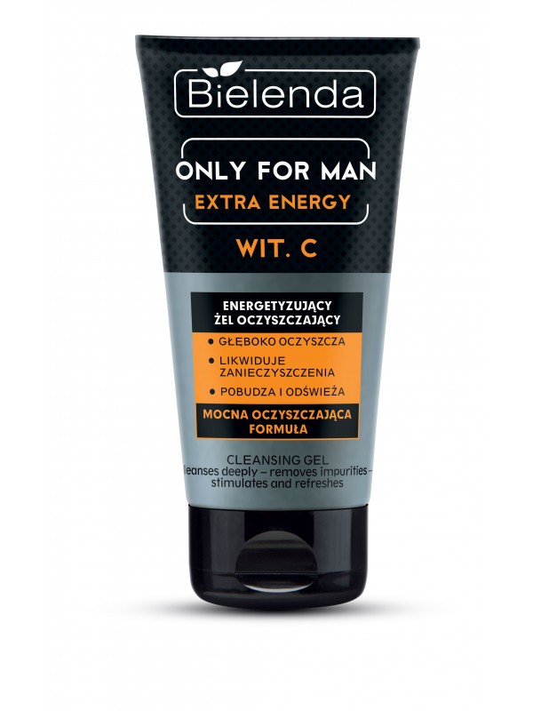 Bielenda ONLY FOR MEN Extra ENERGY очищаючий гель для обличчя для чоловіків 150 г