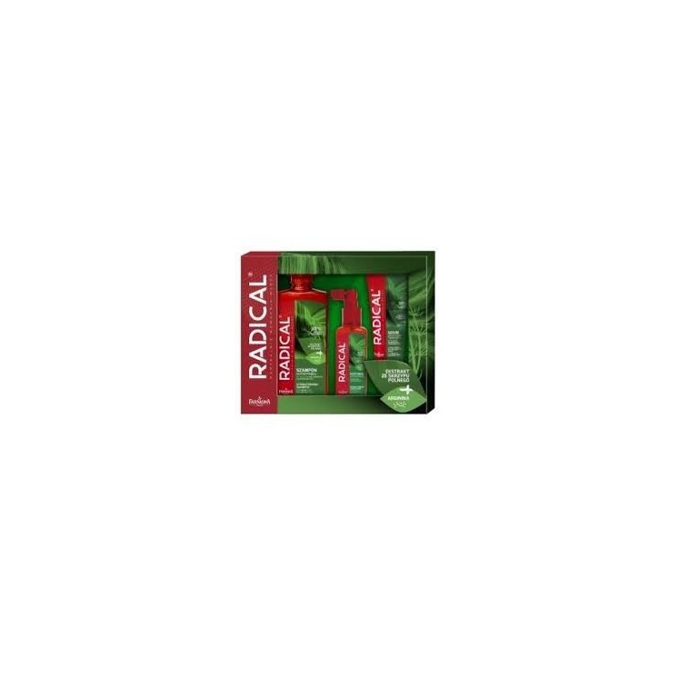 Farmona Zestaw Radical Wzmacniający 3 elementy Szampon do włosów 400 ml + Odżywka do włosów 100 ml + Serum do włosów 100