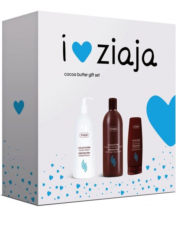 Ziaja Cadeauset Cacaoboter Handcrème 80 ml + Douchezeep 500 ml + Bodymilk 400 ml