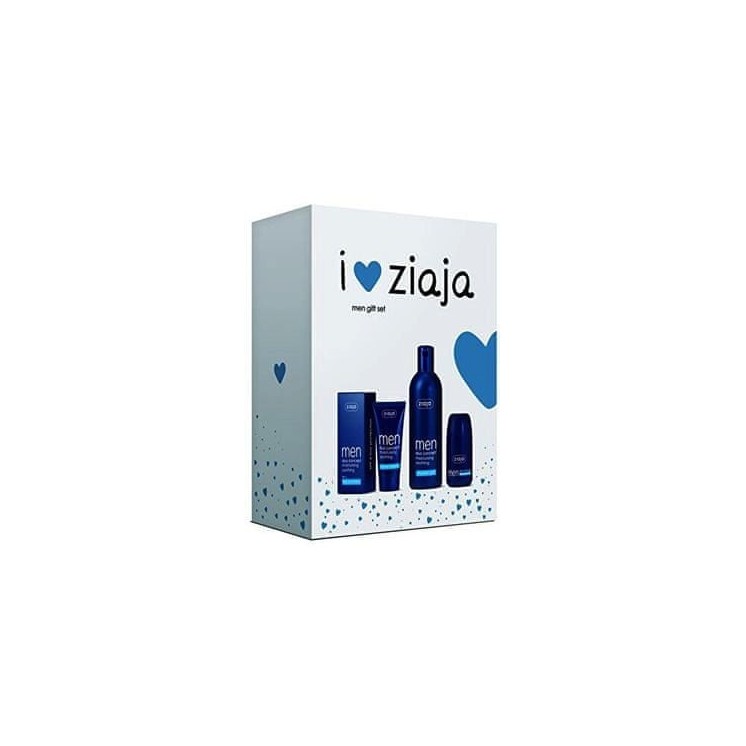 Coffret cadeau Ziaja Men Crème hydratante visage 50 ml + Anti-transpirant 60 ml + Gel douche 300 ml