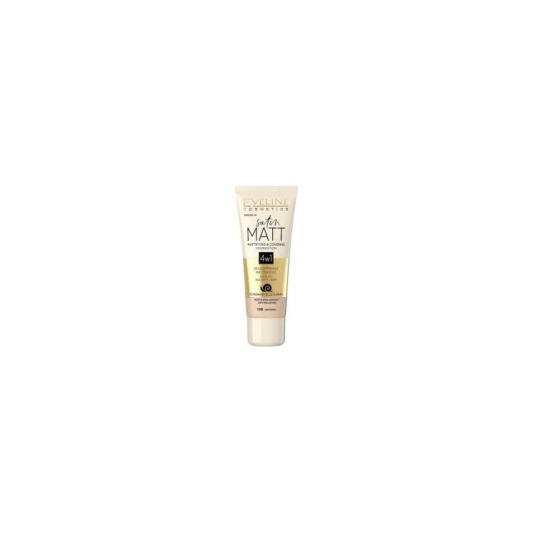 Матуючий тональний крем Eveline Satin Matt /103/ Natural 30 мл