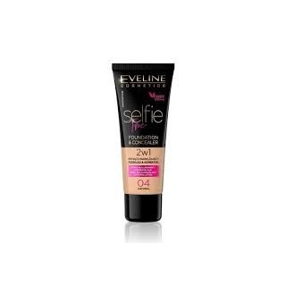 Eveline Selfie Time Fond de Teint Couvrant et Hydratant 2 en 1 /04/ Natural 30 ml