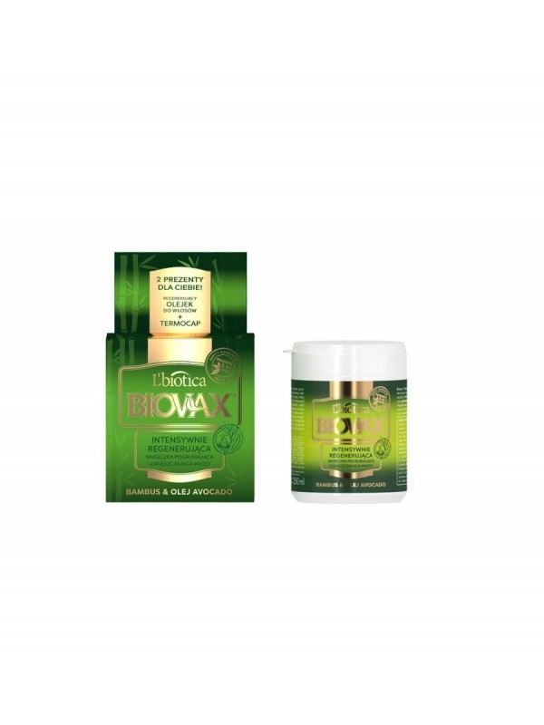 L'biotica BIOVAX Masker voor alle haartypes met Avocado olie en Bamboe 250 ml