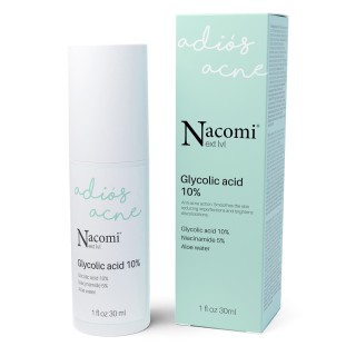 Нічна пілінг Serum для обличчя Nacomi Next Level з гліколевою кислотою 10% 30 мл