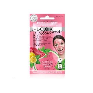 Eveline Look Delicious Cleansing Bio Mask + Natural Scrub Watermelon & Lemon 10 ml