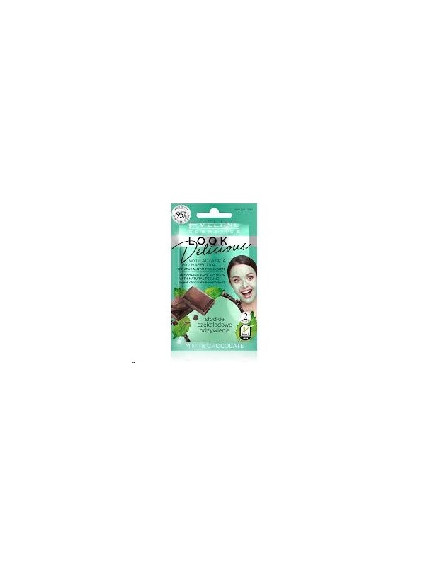 Eveline Look Delicious Smoothing Bio Mask with Mint & Chocolate Natural Scrub 10 ml