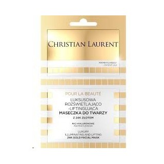 Розкішна освітлююча та ліфтингова маска для обличчя Christian Laurent з 24-каратним золотом 2x5 мл